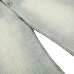Men's Heavy-Washed Distressed Loose Straight-Leg Denim Pants