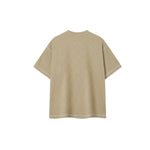 Vintage Waffle Knit Contrast Stitch Oversized T-Shirt