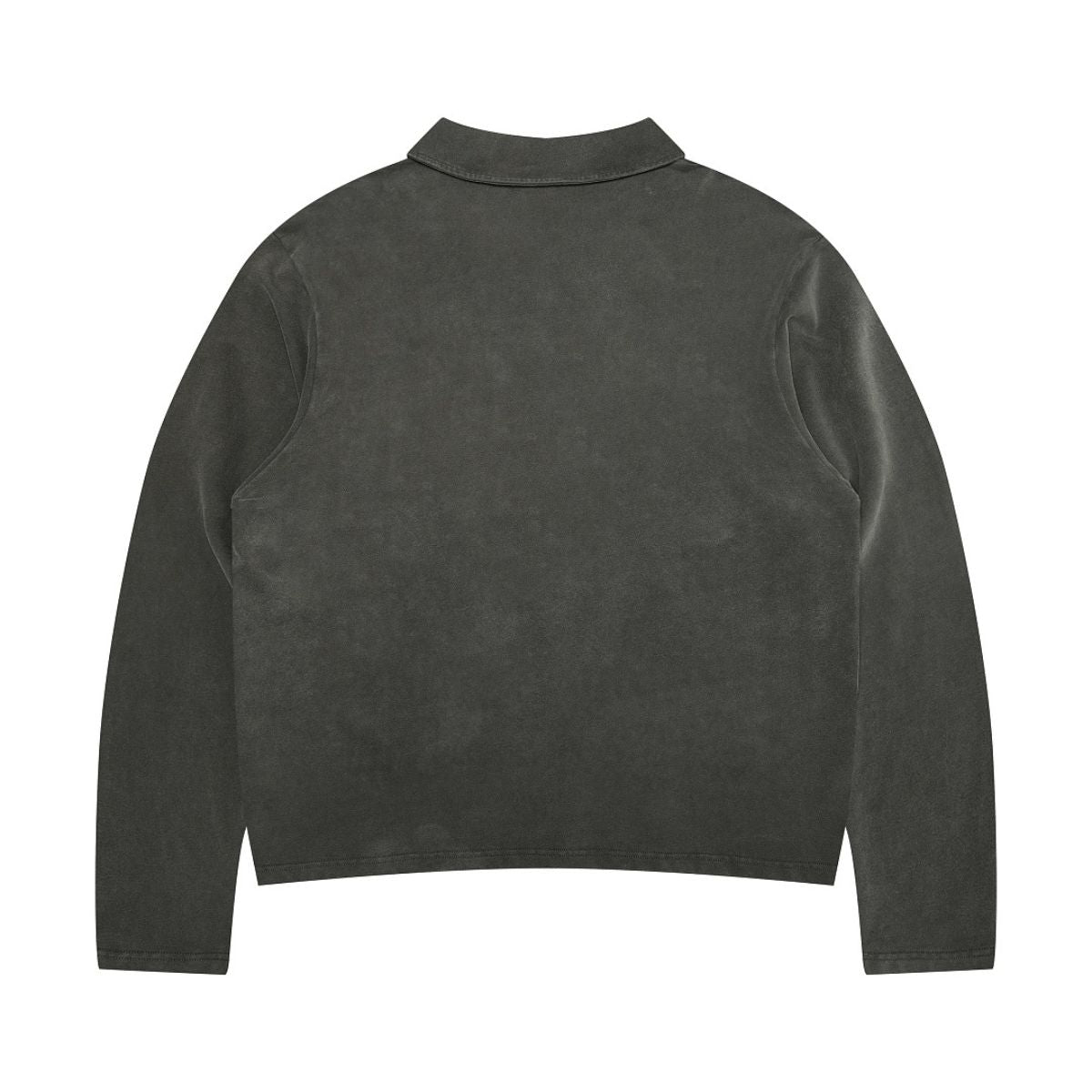 Seagull‑Collar Polo Vintage Washed Half‑Placket Sweatshirt