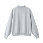 Washed Overdye Half‑Zip Metal Zipper Crew Neck Sweatshirt