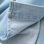 Women's Loose Street Style Mid-length Double Pocket Denim Shirt