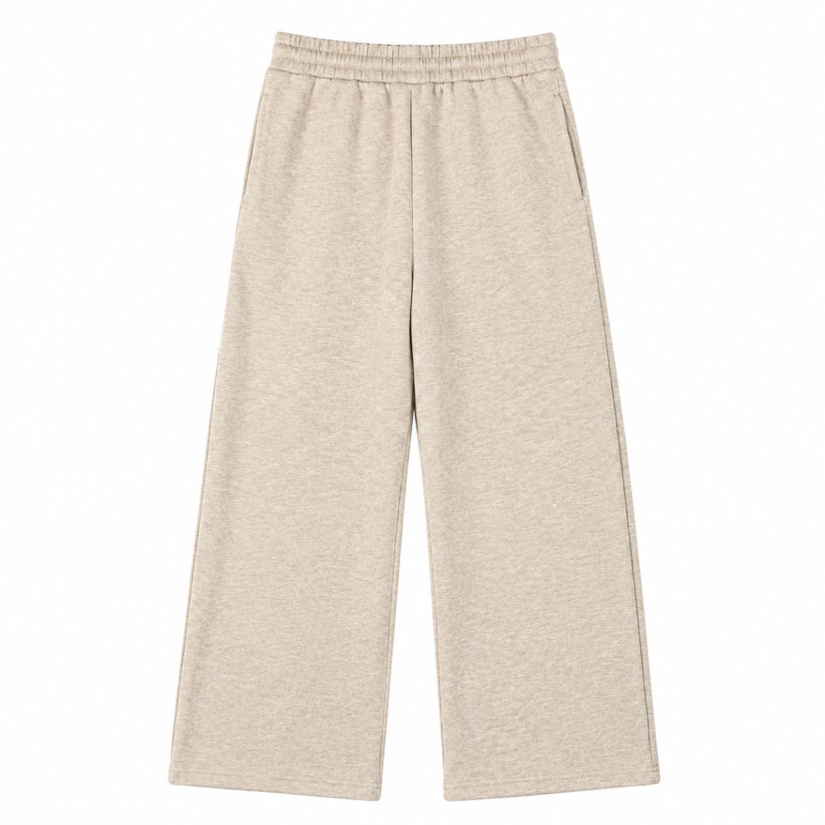 Quiet Luxury Old Money Style 320G Flower-Sand Straight-Leg Trousers