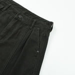 Relaxed Fit Seam Accent Wide‑Leg Trousers