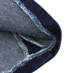 Falda vaquera con bordado de perlas y lavado vintage