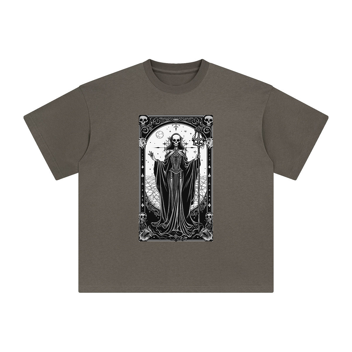 Mystery Skeleton Tarot Card Graphic Tee-INNBLAC Fashion Apparel