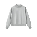 Women's Mockneck Solid Fleece Sweatshirt