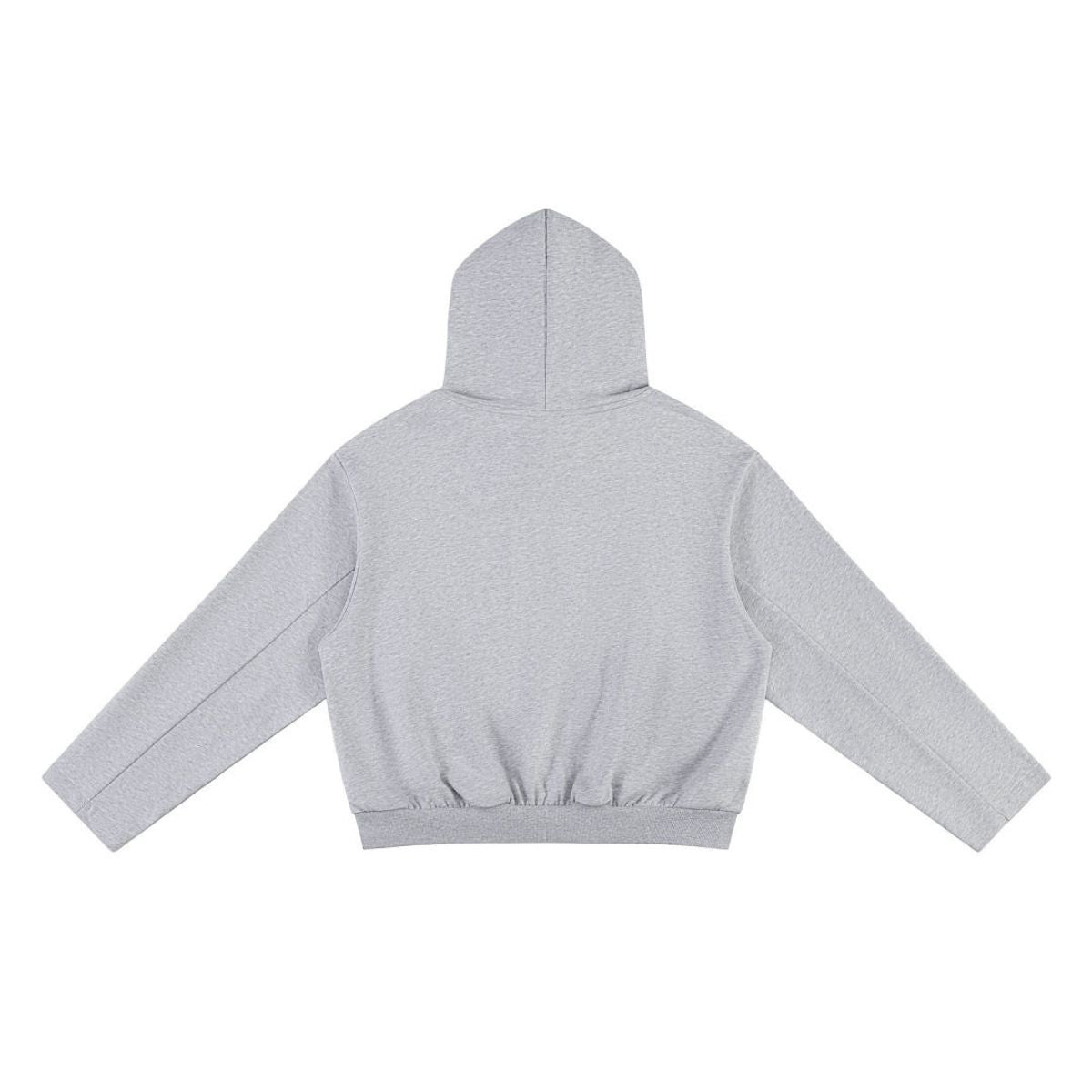 Boxy Streetwear Straight‑Sleeve French Terry Hoodie