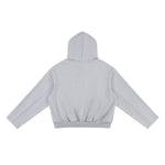 Boxy Streetwear Straight‑Sleeve French Terry Hoodie