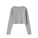 Washed Distressed Kanjha‑Su Seam‑Spliced Crew Neck Sweatshirt