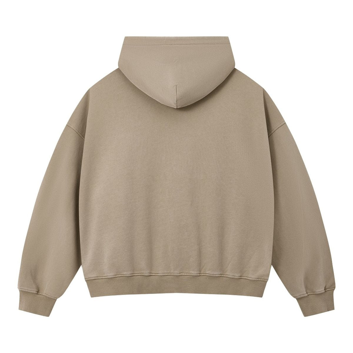 Vintage 370G Brushed Cotton Snow‑Washed Boxy Drop‑Shoulder Hoodie