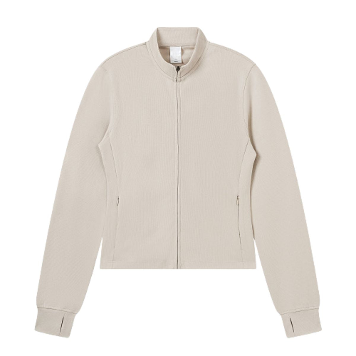 Soft and cozy knitted turtleneck slip sleeves fitted waist short women's jacket