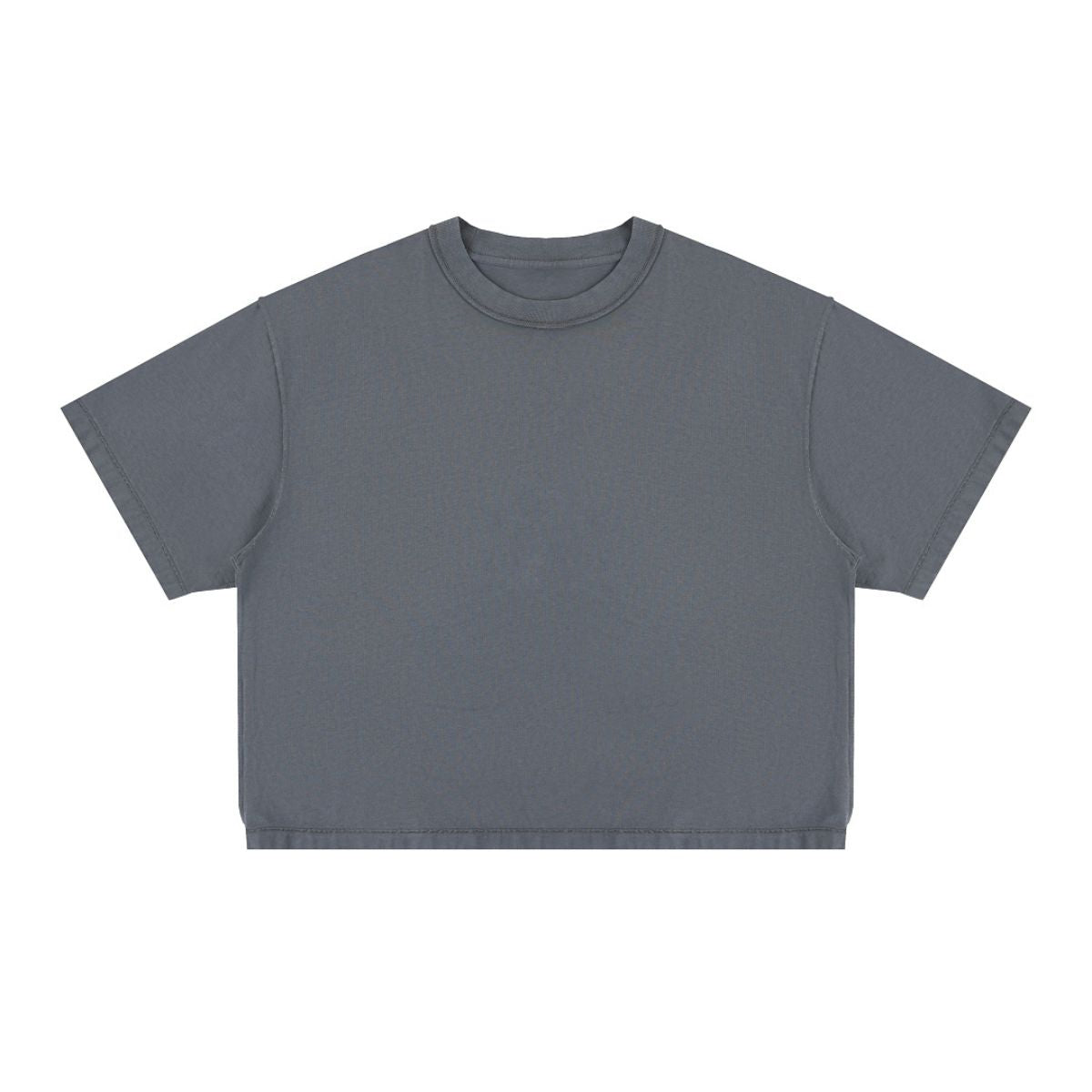 275G Heavyweight Cotton Coverstitch Cropped Tee