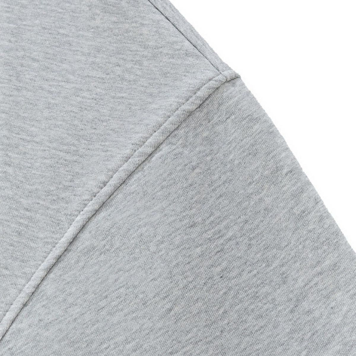 Mock Neck Drop Shoulder Sweatshirt Loose Sleeve Curved Hem