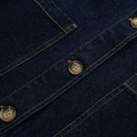 Vestido midi vaquero sin mangas con botones y aberturas en la parte delantera