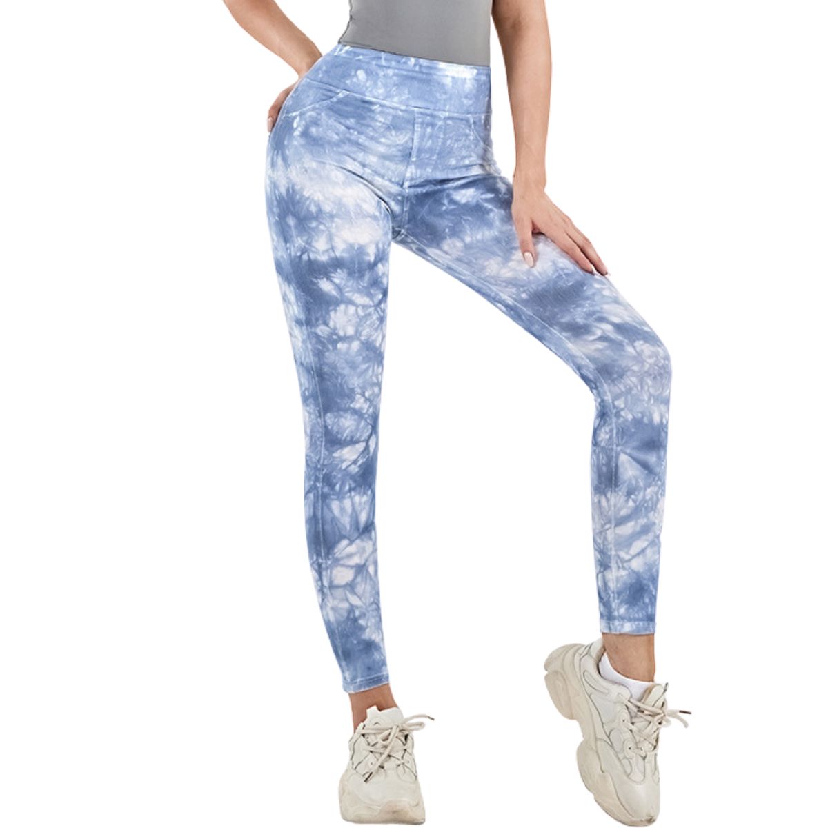 High-Waist Tie-Dye Knit Jeggings