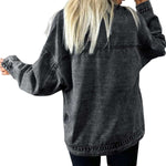 Women's Casual Drop Shoulder Button Front Denim Jacket With Pockets