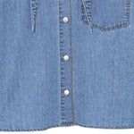 Vestido midi vaquero sin mangas con botones y aberturas en la parte delantera