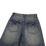 Loose Straight‑Leg Vintage Whiskered Jeans