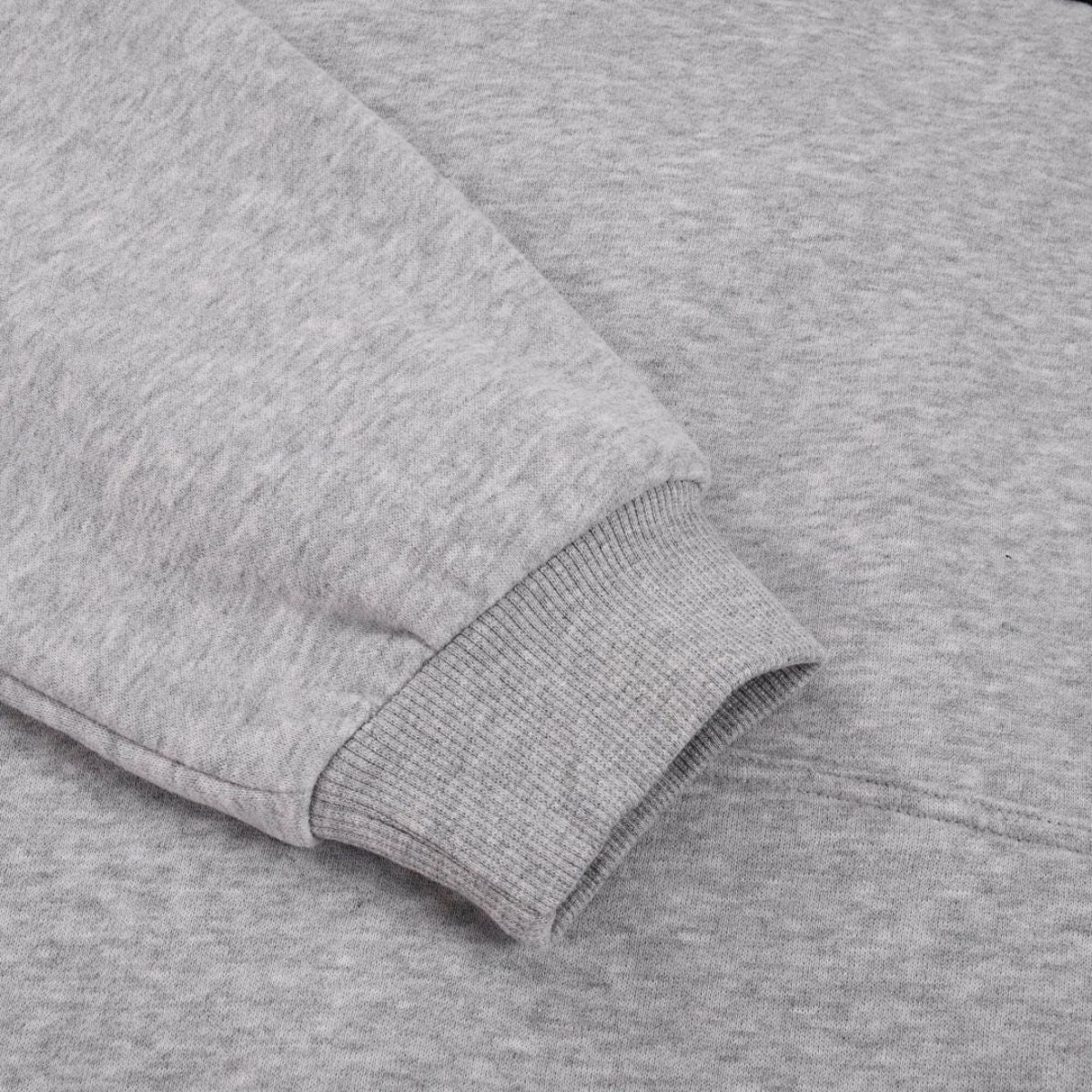 Snow Wash Broken-Seam Color Contrast Webbing Fleece Hoodie