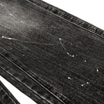 Men's Distressed Washed Denim Wide Leg Pants Punk Paint Splatter