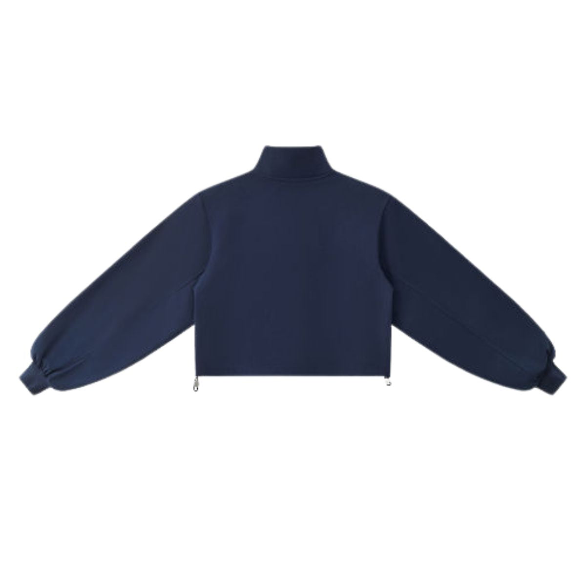 Preppy Style Half‑Zip Sport Sweatshirt With Adjustable Drawstring Hem