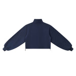 Preppy Style Half‑Zip Sport Sweatshirt With Adjustable Drawstring Hem