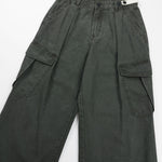 Pearl‑Canvas Martin Dark Green Cargo Pants