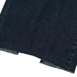 Falda vaquera con bordado de perlas y lavado vintage