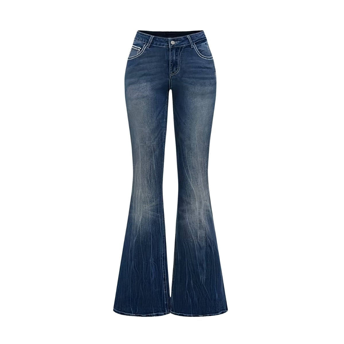 Women'sEmbroidered Y2K High Waist Stretchy Flared Jeans