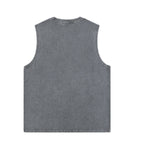Camiseta sin mangas descolorida de 8 oz