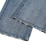 Vintage Washed Crease Effect Wide Leg Baggy Denim Jeans