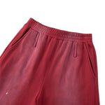 Dirty Washed Tie-Dye Splatter Print Relaxed Straight Leg Pants