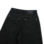 Raw Denim Jeans With Wheat‑Engraved Buttons