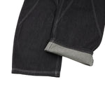 Vintage Washed Paneled Barrel-Leg Baggy Jeans