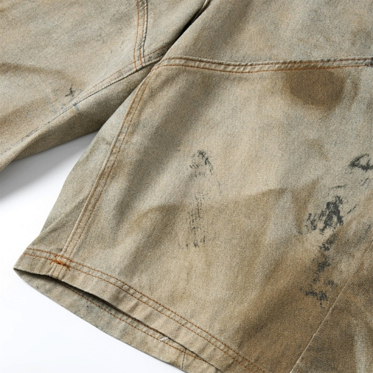 Bermudas con bordado lavado vintage