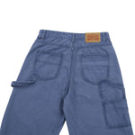 Vintage Washed Faded French‑Blue Wide‑Leg Pants