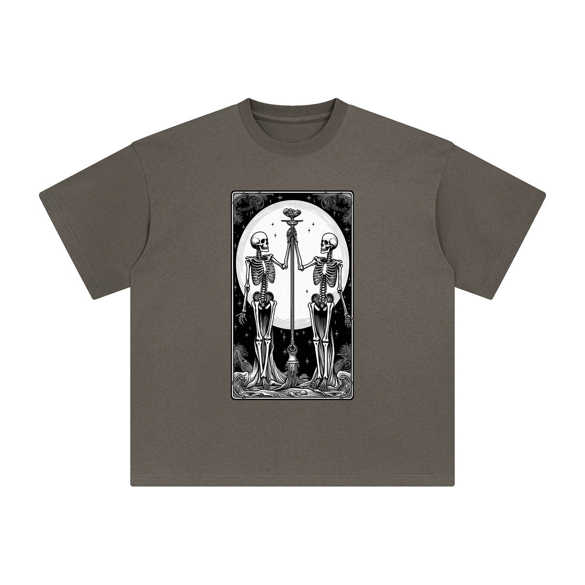 Mystery Skeleton Tarot Card Graphic Tee-INNBLAC Fashion Apparel