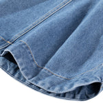 Women's Denim Bow Strappy Mini Dress