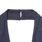 Falda vaquera con bordado de perlas y lavado vintage