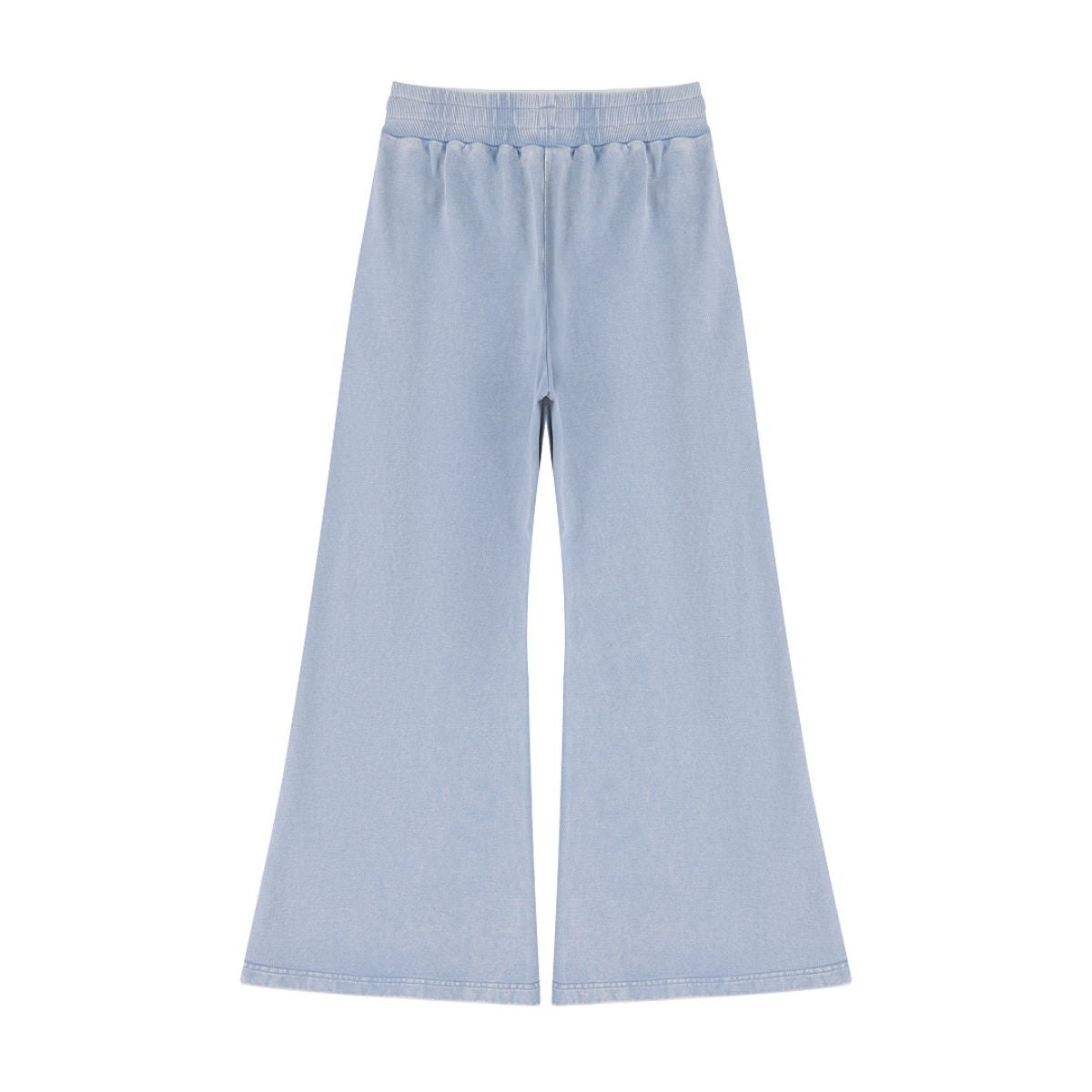 Heavyweight Washed Snow Wash Cotton Flare Pants for Women