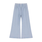 Heavyweight Washed Snow Wash Cotton Flare Pants for Women