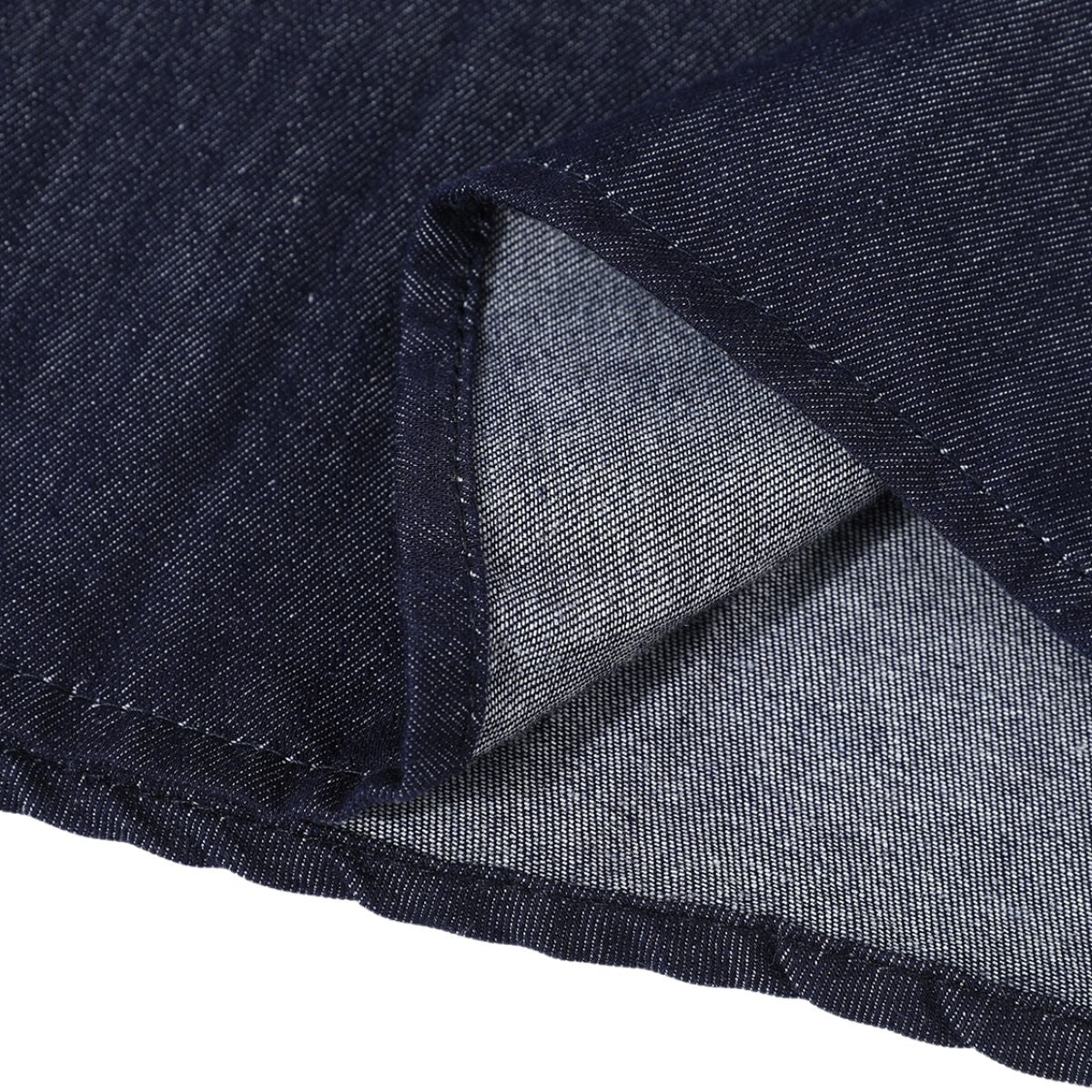 Falda vaquera con bordado de perlas y lavado vintage