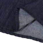 Falda vaquera con bordado de perlas y lavado vintage