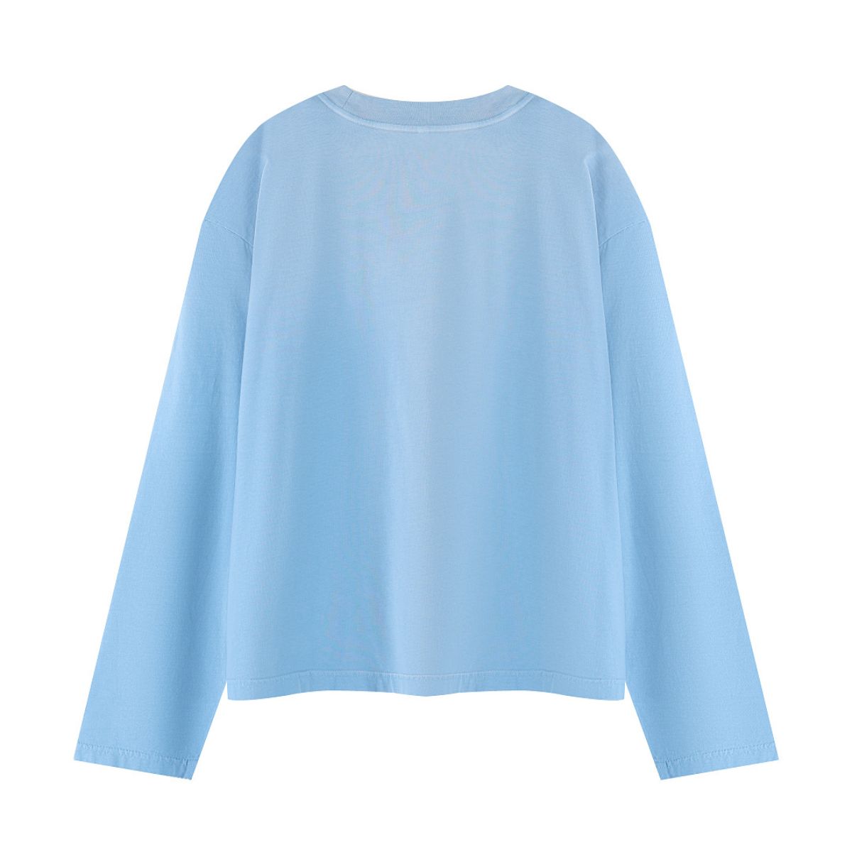 Spray Wash Cotton Relaxed Fit Long Sleeve Tee