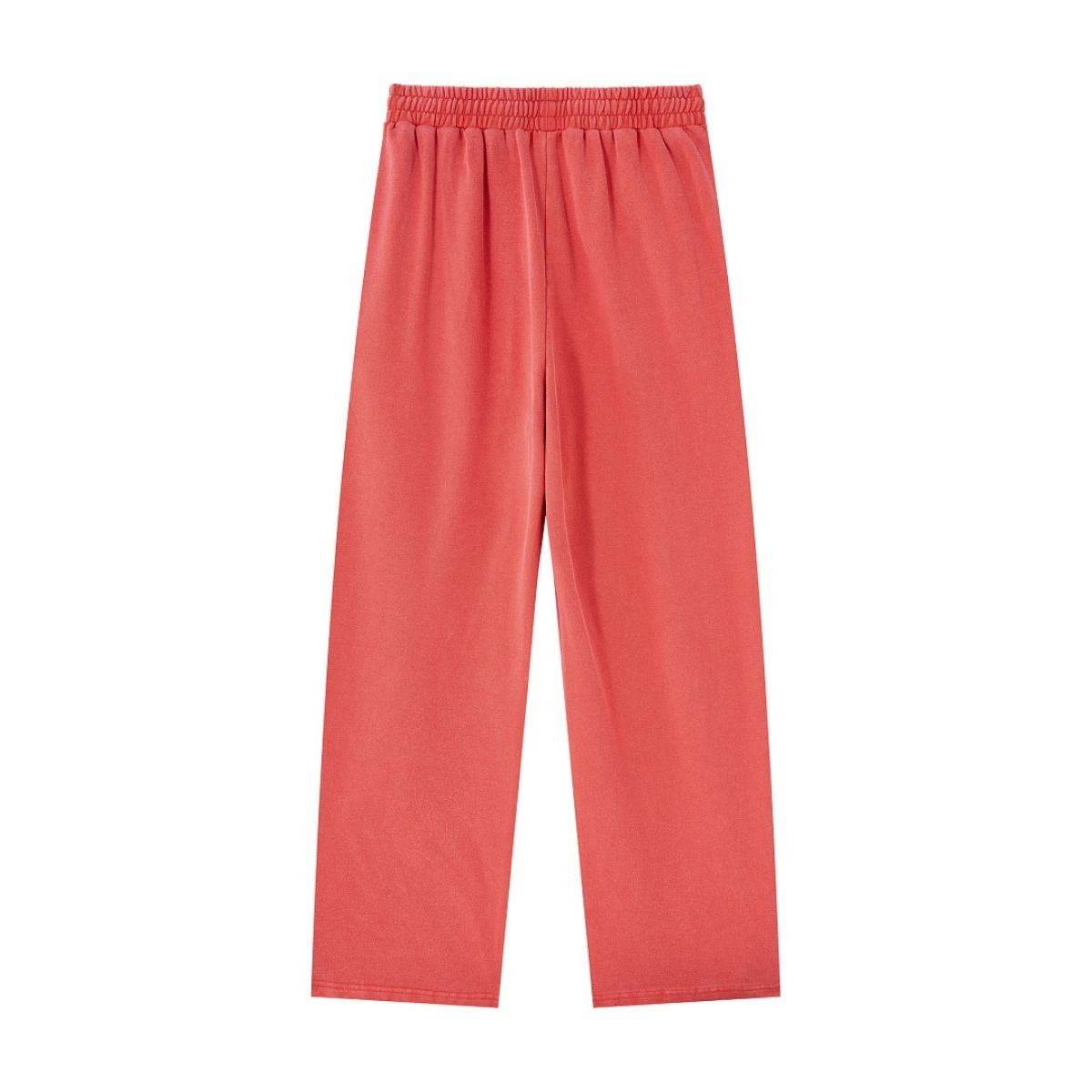Heavyweight Cotton Washed Distressed Terry Wide‑Leg Pants