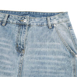 Vintage Washed High Waist Distressed Relaxed Straight Leg Denim Jeans