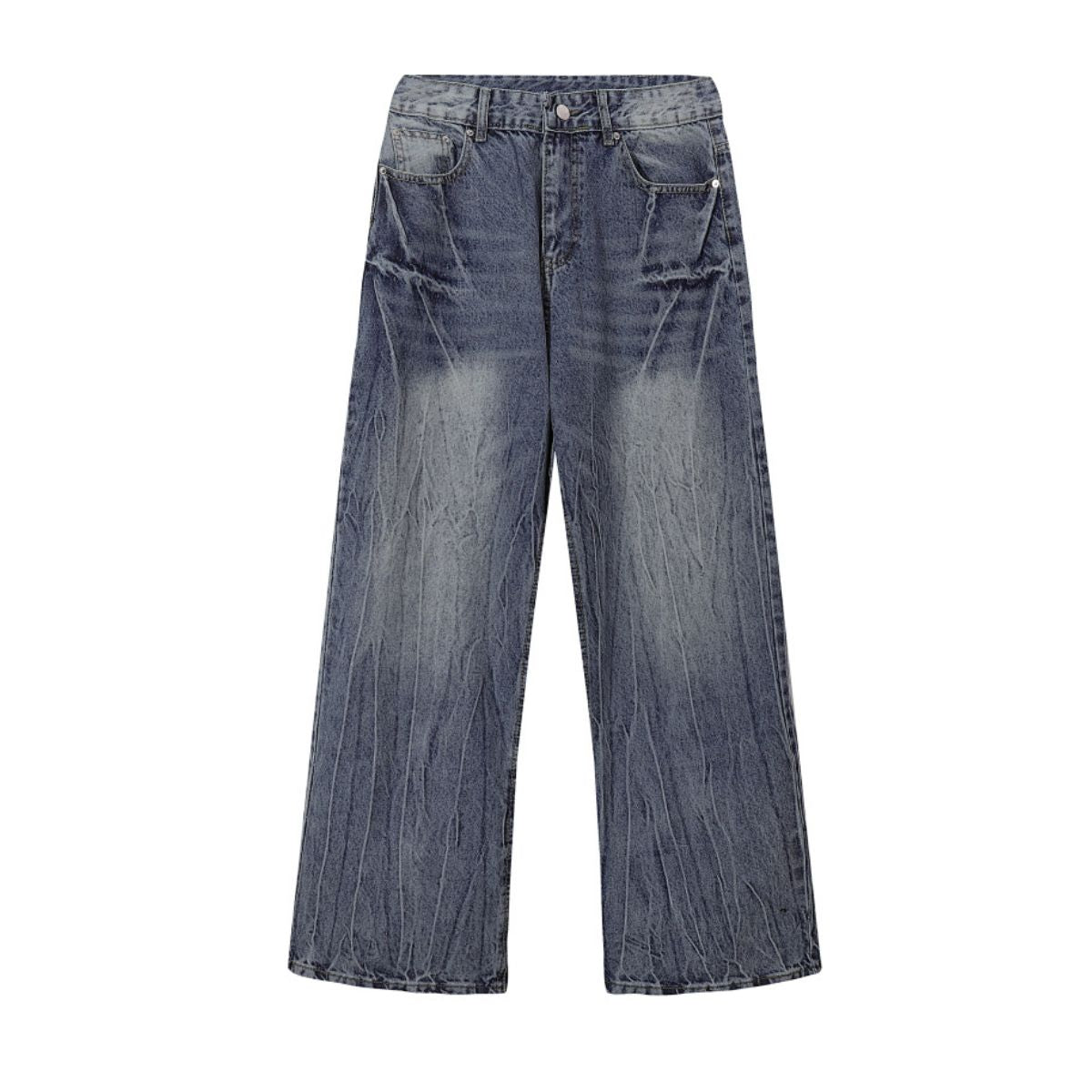 Vintage Whiskered Straight Leg Jeans
