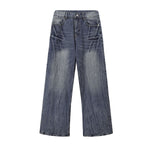 Vintage Whiskered Straight Leg Jeans