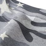 Star Camo Cropped Slim Fit Long Sleeve Layering Base Top