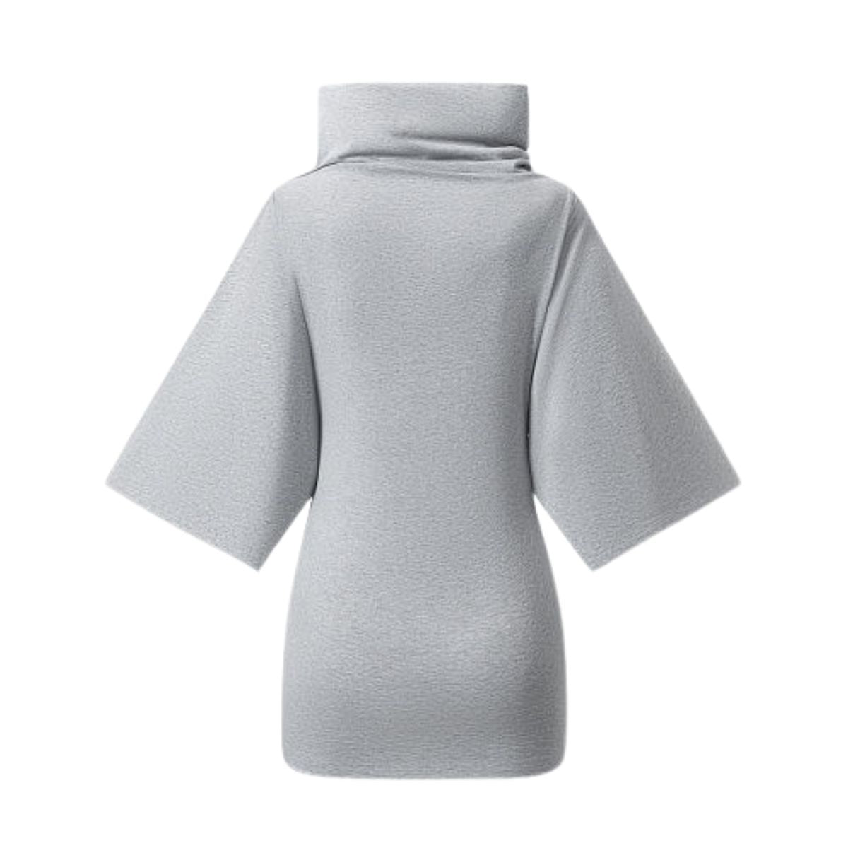 Wasteland‑Style Cowl Neck Flared Mid‑Sleeve Dress